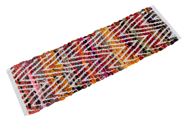 13 pcs Multicolor 0' 9 x 2' 6 Chindi Chevron Indoor Stair Treads Accent Area Rug Staircase Set 100% Denim Cotton All Natural Modern Geometric Carpet Dining Living Rooms Bathroom Dorm Decor for Sale at Rug Engine