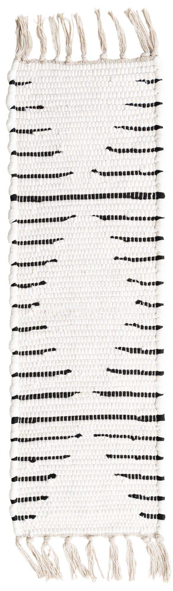 13 pcs White 0' 9 x 2' 6 Chindi Cotton Indoor Stair Treads Accent Area Rug Staircase Set Interior Design Home Decor Carpet Mat for Sale at Rug Engine