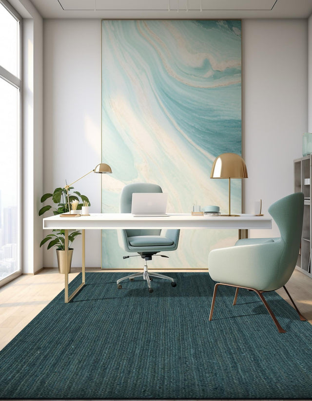 Green 4' 1 x 6' 1 Braided Jute Rectangle Area Rug 100% Jute Hand Braided Natural Eco-Friendly Boho Style Carpet for Living Rooms Dining Office Space Dorms for Sale at Rug Engine