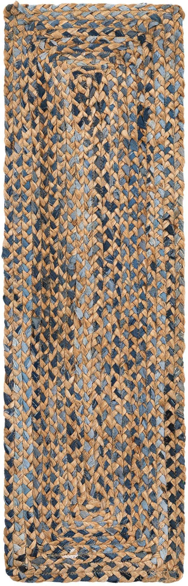 Natural 1' 2 x 4' 1 Braided Chindi Table Runner Area Rug Decorative Dining Room Kitchen All Natural Material Table Cover 100% Cotton Hand Braided Natural Eco-Friendly Boho Style Modern Carpet for Living Rooms Dining Office Dorm for Sale at Rug Engine