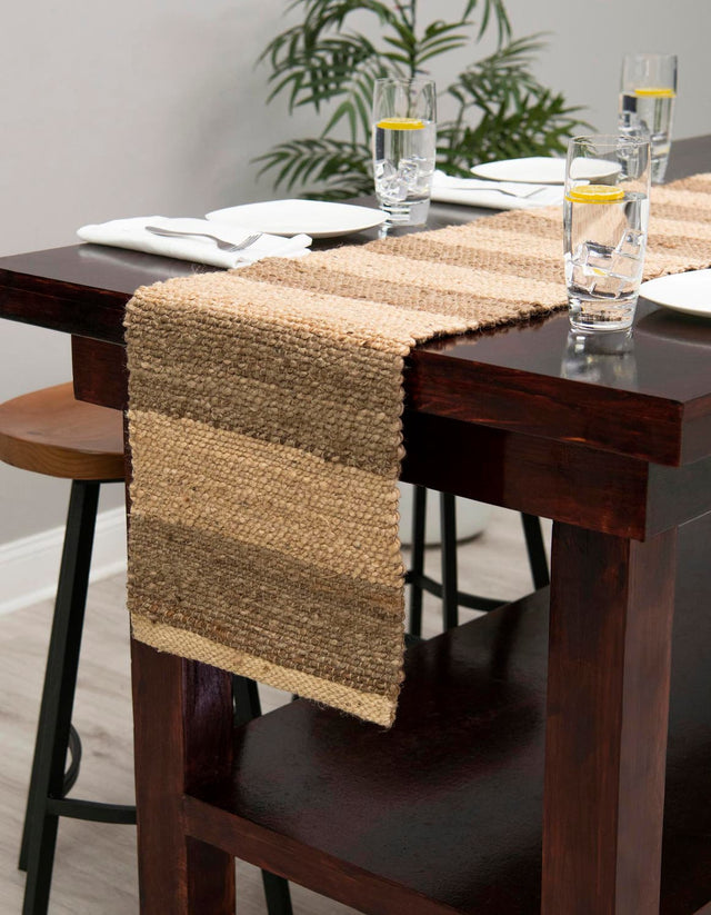 Natural Ivory 1' 2 x 10' Braided Jute Table Runner Area Rug Decorative Dining Room Kitchen All Natural Material Table Cover 100% Jute Hand Braided Natural Eco-Friendly Boho Style Carpet for Living Rooms Dining Office Space Dorms for Sale at Rug Engine