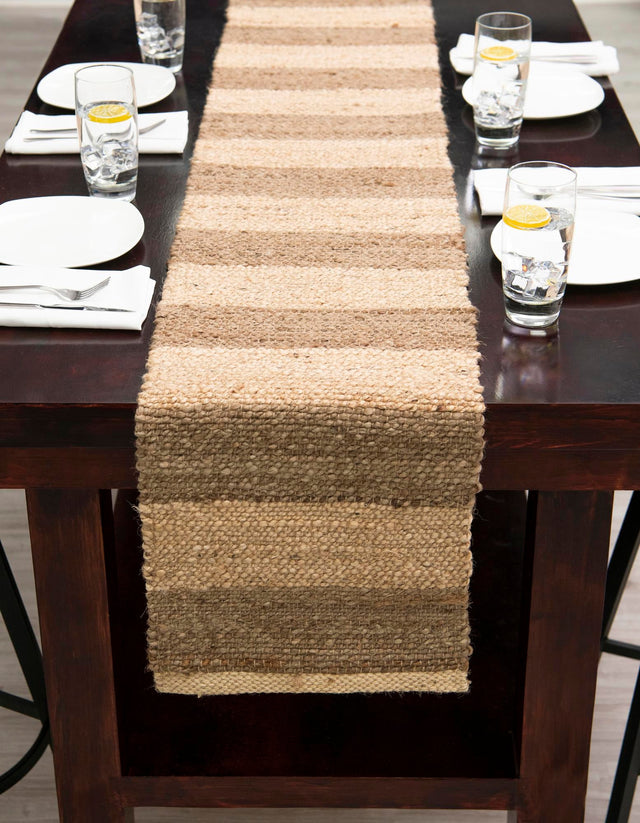 Natural Ivory 1' 2 x 10' Braided Jute Table Runner Area Rug Decorative Dining Room Kitchen All Natural Material Table Cover 100% Jute Hand Braided Natural Eco-Friendly Boho Style Carpet for Living Rooms Dining Office Space Dorms for Sale at Rug Engine