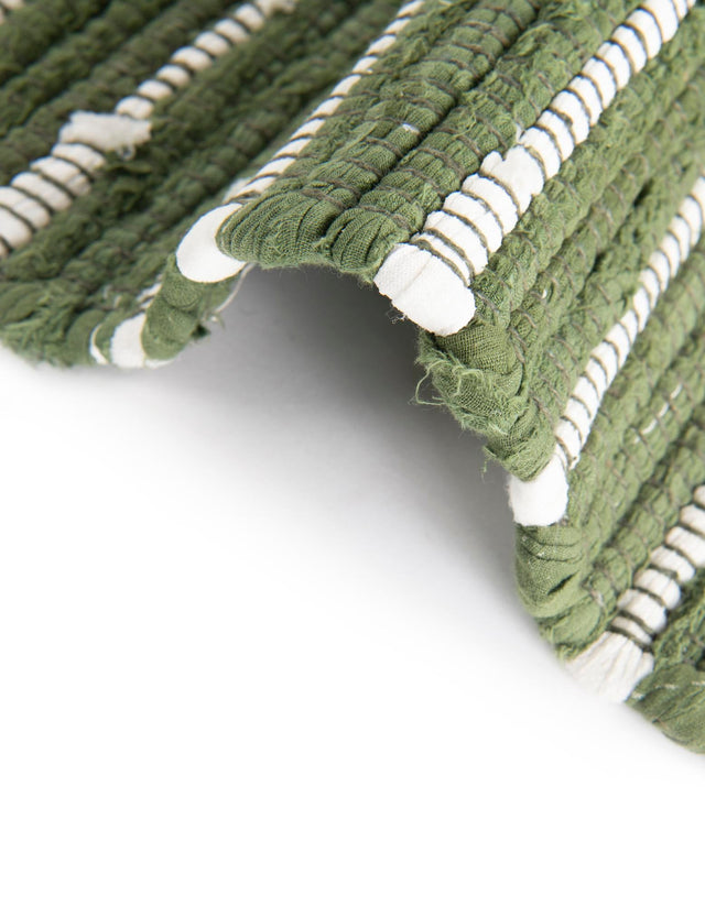 Green 1' 2 x 4' 1 Chindi Cotton Table Runner Area Rug Decorative Dining Room Kitchen All Natural Material Table Cover Interior Design Home Decor Carpet Mat for Sale at Rug Engine