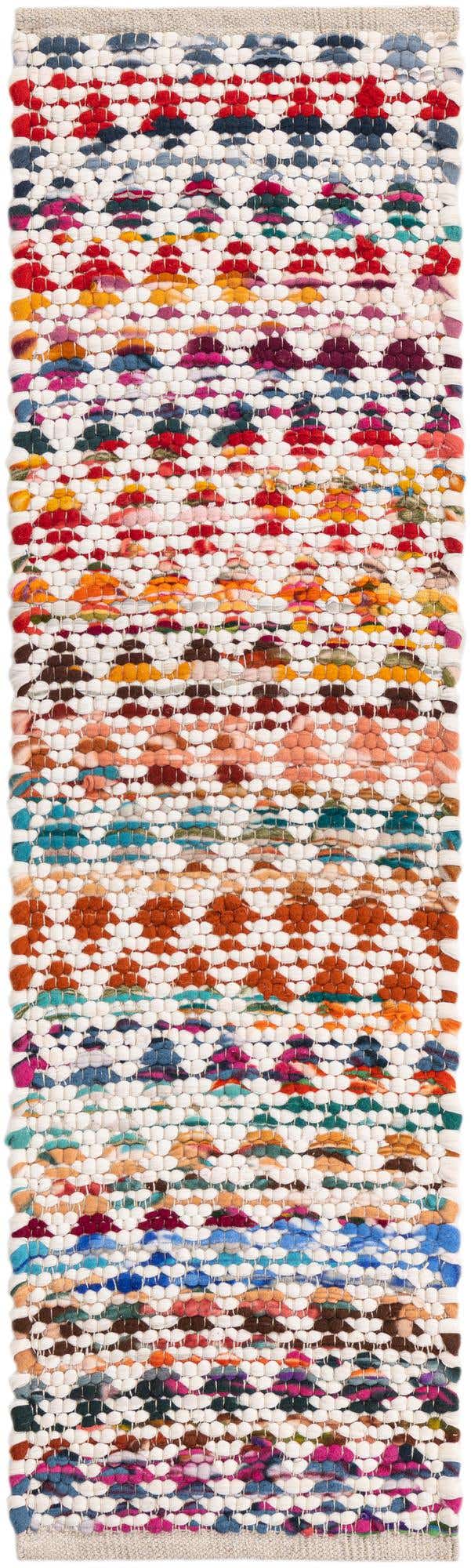 Multicolor 1' 2 x 4' 1 Braided Chindi Table Runner Area Rug Decorative Dining Room Kitchen All Natural Material Table Cover 100% Cotton Hand Braided Natural Eco-Friendly Boho Style Modern Carpet for Living Rooms Dining Office Dorm for Sale at Rug Engine