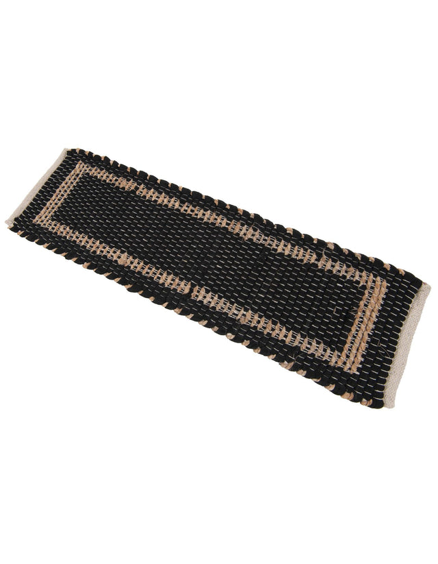 13 pcs Black 0' 9 x 2' 6 Chindi Jute Indoor Stair Treads Accent Area Rug Staircase Set Interior Design Home Decor Carpet Mat for Sale at Rug Engine
