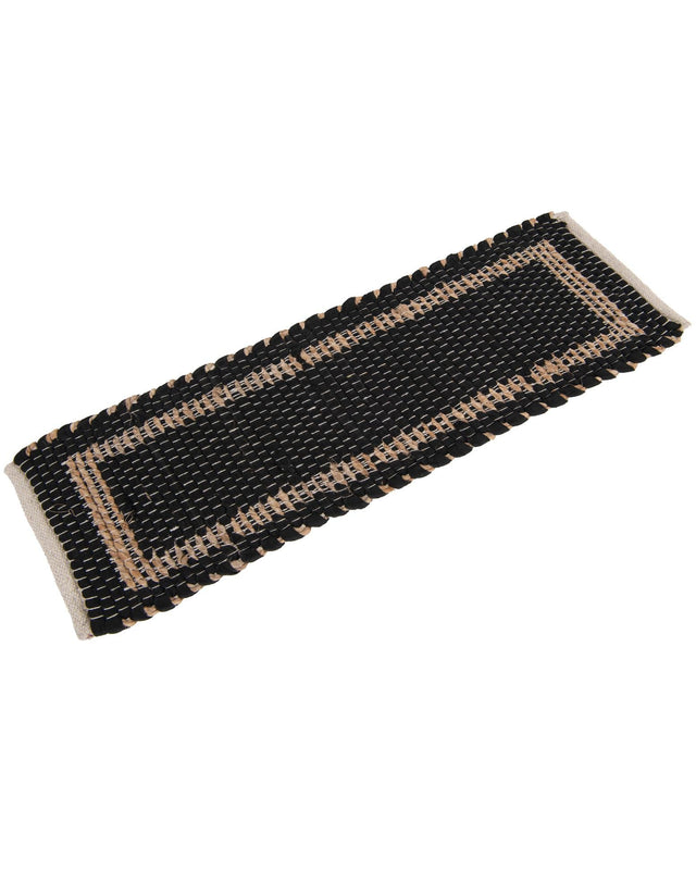 13 pcs Black 0' 9 x 2' 6 Chindi Jute Indoor Stair Treads Accent Area Rug Staircase Set Interior Design Home Decor Carpet Mat for Sale at Rug Engine