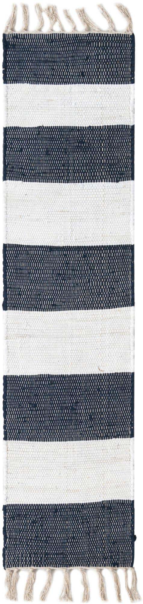 Navy Blue 1' 2 x 5' 1 Chindi Rag Table Runner Area Rug Decorative Dining Room Kitchen All Natural Material Table Cover 100% Cotton All Natural Eco-Friendly Carpet Mat Decor for Homes for Sale at Rug Engine