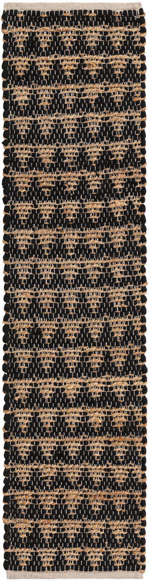 Black 1' 2 x 5' 1 Chindi Jute Table Runner Area Rug Decorative Dining Room Kitchen All Natural Material Table Cover Interior Design Home Decor Carpet Mat for Sale at Rug Engine