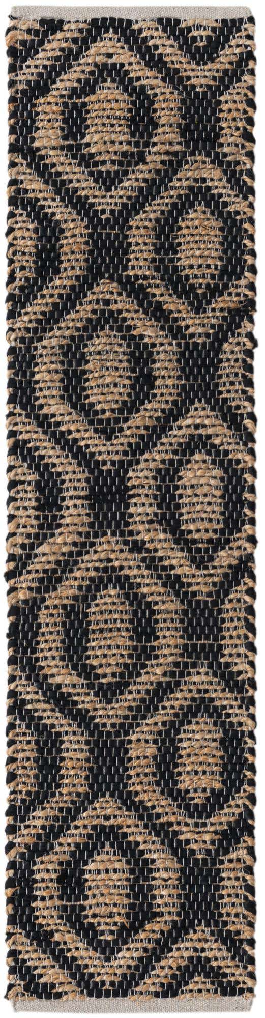 Black 1' 2 x 5' 1 Chindi Jute Table Runner Area Rug Decorative Dining Room Kitchen All Natural Material Table Cover Interior Design Home Decor Carpet Mat for Sale at Rug Engine