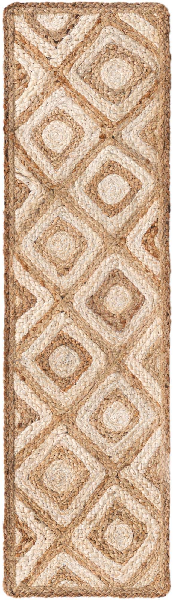 Natural 1' 2 x 4' 1 Braided Jute Table Runner Area Rug Decorative Dining Room Kitchen All Natural Material Table Cover 100% Jute Hand Braided Natural Eco-Friendly Boho Style Carpet for Living Rooms Dining Office Space Dorms for Sale at Rug Engine