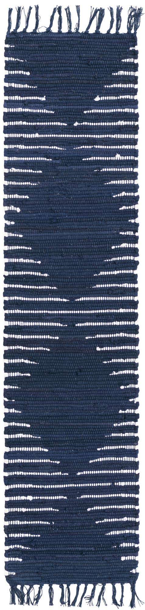 Navy Blue 1' 2 x 5' 1 Chindi Cotton Table Runner Area Rug Decorative Dining Room Kitchen All Natural Material Table Cover Interior Design Home Decor Carpet Mat for Sale at Rug Engine