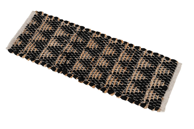 13 pcs Black 0' 9 x 2' 6 Chindi Jute Indoor Stair Treads Accent Area Rug Staircase Set Interior Design Home Decor Carpet Mat for Sale at Rug Engine