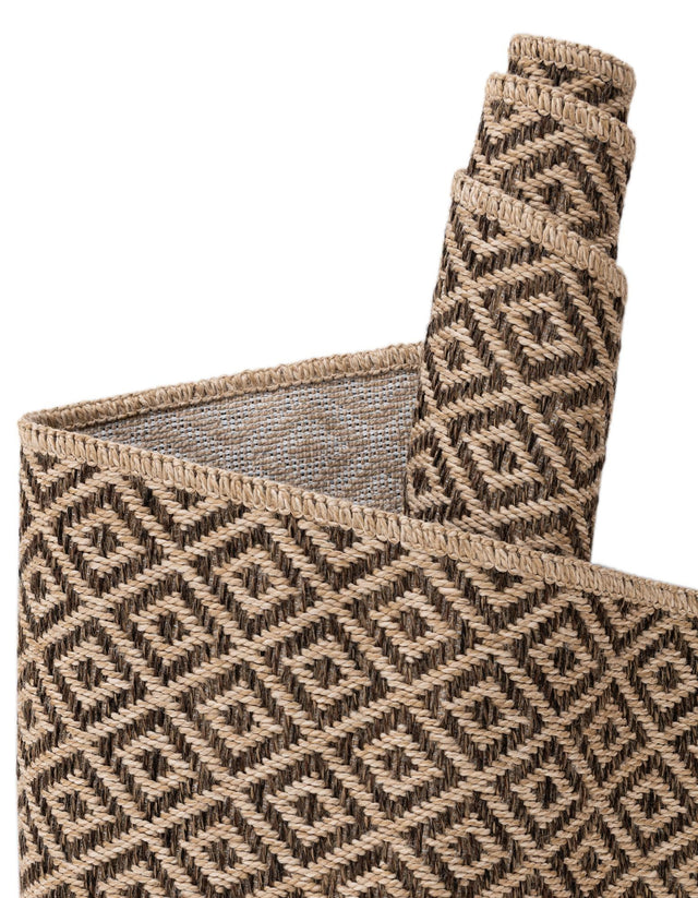 Natural and Brown 9' 2 x 12' Dunes Rectangle Area Rug 100% Polypropylene With Cotton Backing Carpet for Living, Dining, Office, Dorms, Bedrooms for Sale at Rug Engine