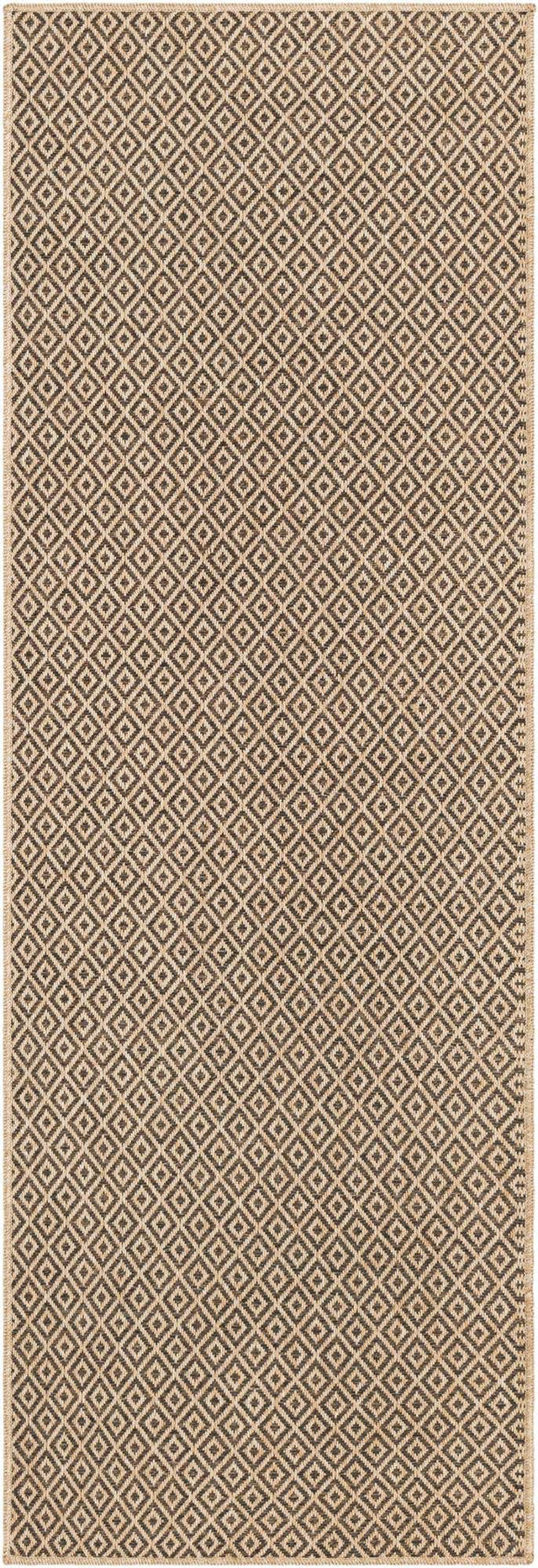 Natural and Brown 2' 9 x 8' Dunes Runner Area Rug 100% Polypropylene With Cotton Backing Carpet for Living, Dining, Office, Dorms, Bedrooms for Sale at Rug Engine