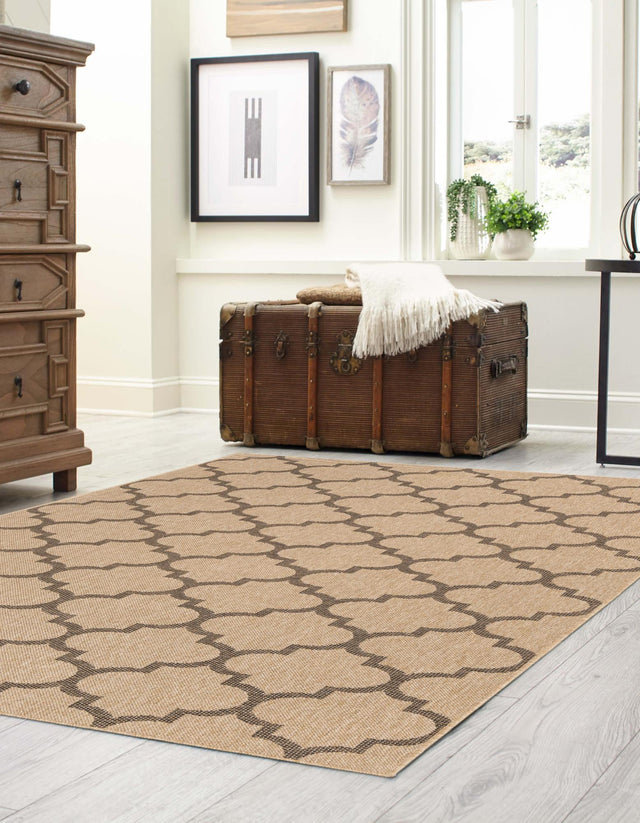 Natural 5' 5 x 8' Dunes Rectangle Area Rug 100% Polypropylene With Cotton Backing Carpet for Living, Dining, Office, Dorms, Bedrooms for Sale at Rug Engine