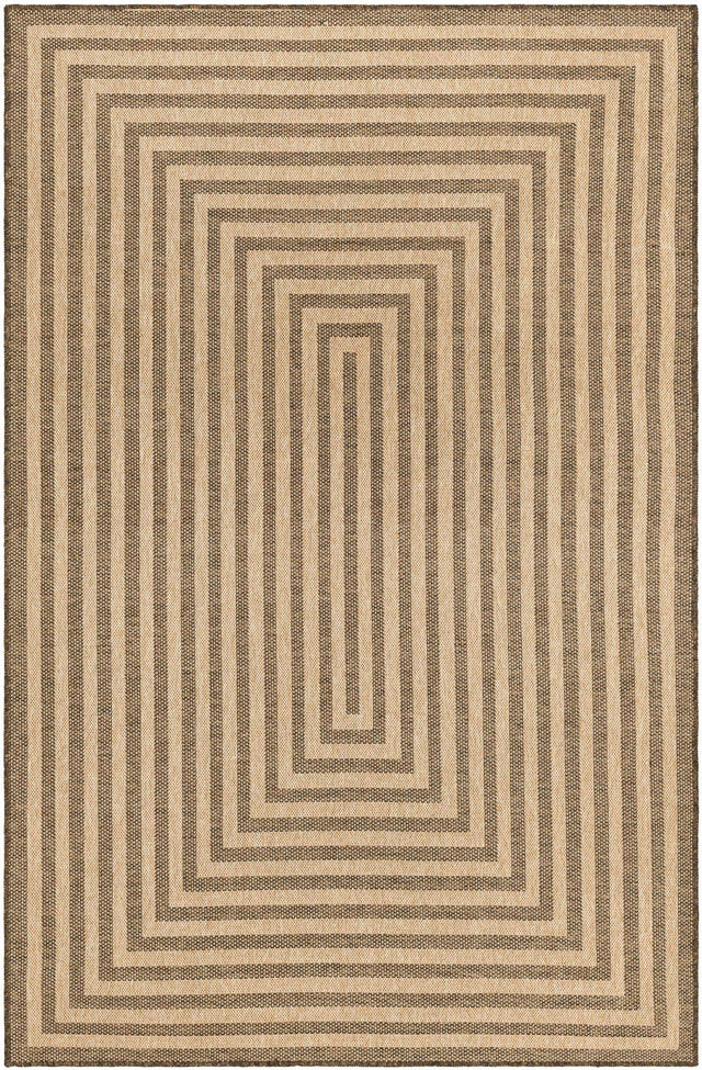 Natural and Brown 5' 3 x 8' Dunes Rectangle Area Rug 100% Polypropylene With Cotton Backing Carpet for Living, Dining, Office, Dorms, Bedrooms for Sale at Rug Engine