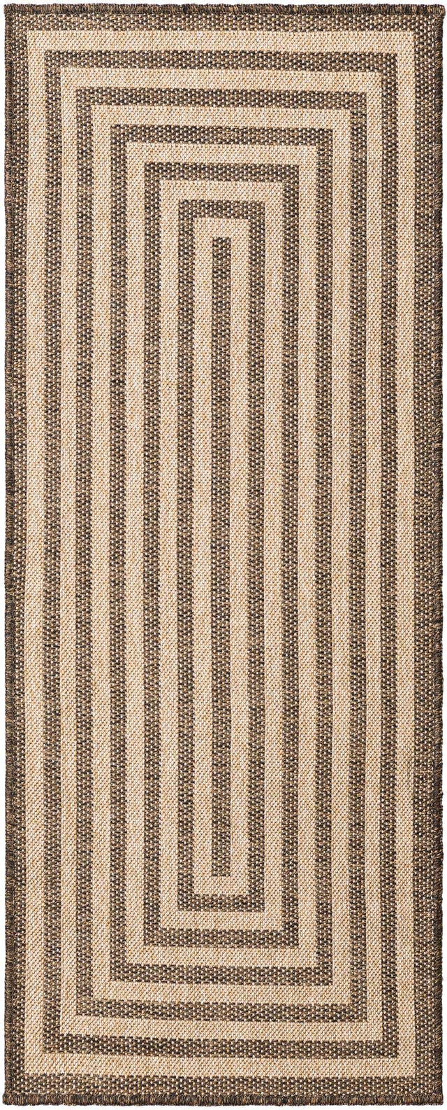 Natural and Brown 2' 7 x 6' 1 Dunes Runner Area Rug 100% Polypropylene With Cotton Backing Carpet for Living, Dining, Office, Dorms, Bedrooms for Sale at Rug Engine