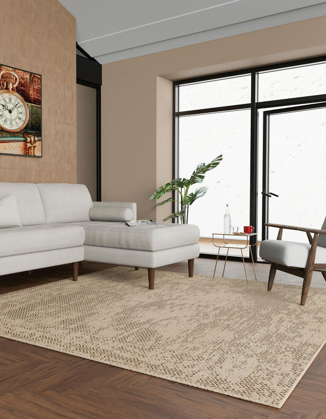 Natural 12' x 12' Dunes Square Area Rug 100% Polypropylene With Cotton Backing Carpet for Living, Dining, Office, Dorms, Bedrooms for Sale at Rug Engine