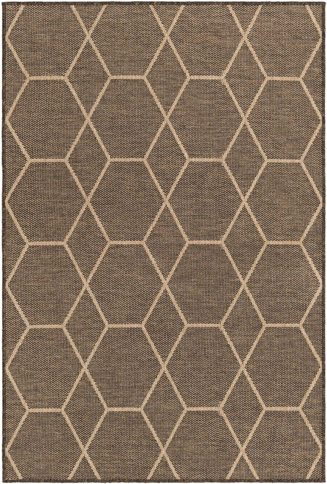 Brown 4' 3 x 6' 1 Dunes Rectangle Area Rug 100% Polypropylene With Cotton Backing Carpet for Living, Dining, Office, Dorms, Bedrooms for Sale at Rug Engine