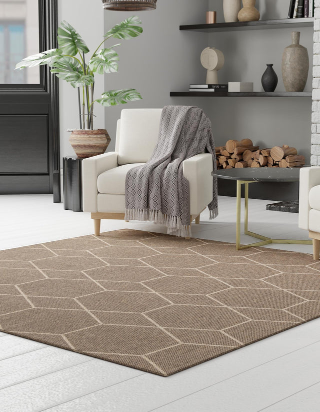Brown 12' 2 x 12' 2 Dunes Square Area Rug 100% Polypropylene With Cotton Backing Carpet for Living, Dining, Office, Dorms, Bedrooms for Sale at Rug Engine