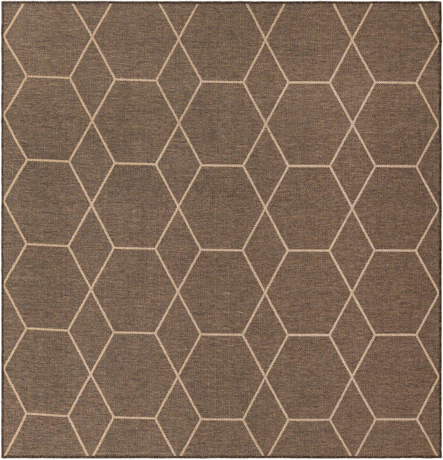 Brown 7' 10 x 7' 10 Dunes Square Area Rug 100% Polypropylene With Cotton Backing Carpet for Living, Dining, Office, Dorms, Bedrooms for Sale at Rug Engine