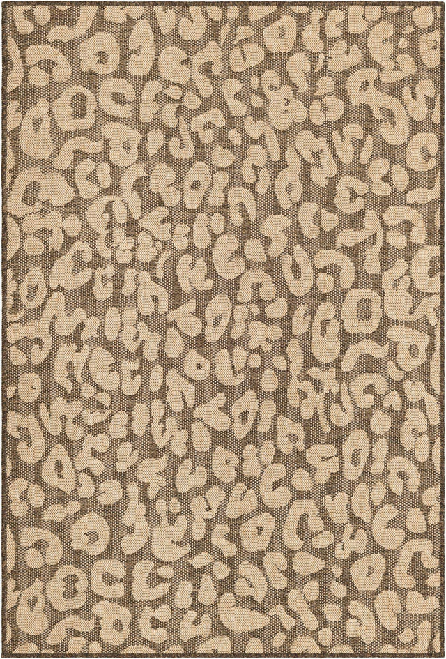 Brown 4' 1 x 6' 1 Dunes Rectangle Area Rug 100% Polypropylene With Cotton Backing Carpet for Living, Dining, Office, Dorms, Bedrooms for Sale at Rug Engine
