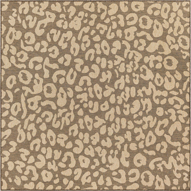 Brown 8' x 8' Dunes Square Area Rug 100% Polypropylene With Cotton Backing Carpet for Living, Dining, Office, Dorms, Bedrooms for Sale at Rug Engine