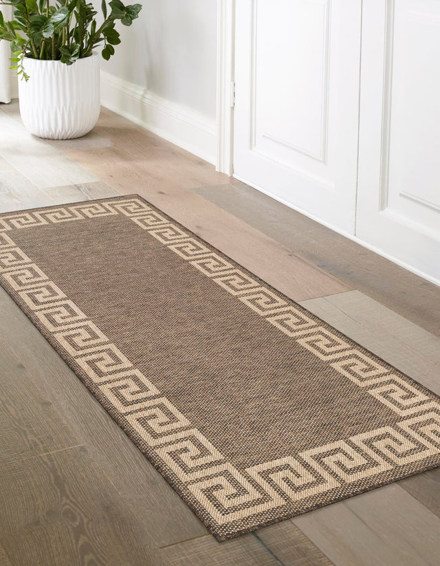 Brown 2' 9 x 6' 1 Dunes Runner Area Rug 100% Polypropylene With Cotton Backing Carpet for Living, Dining, Office, Dorms, Bedrooms for Sale at Rug Engine