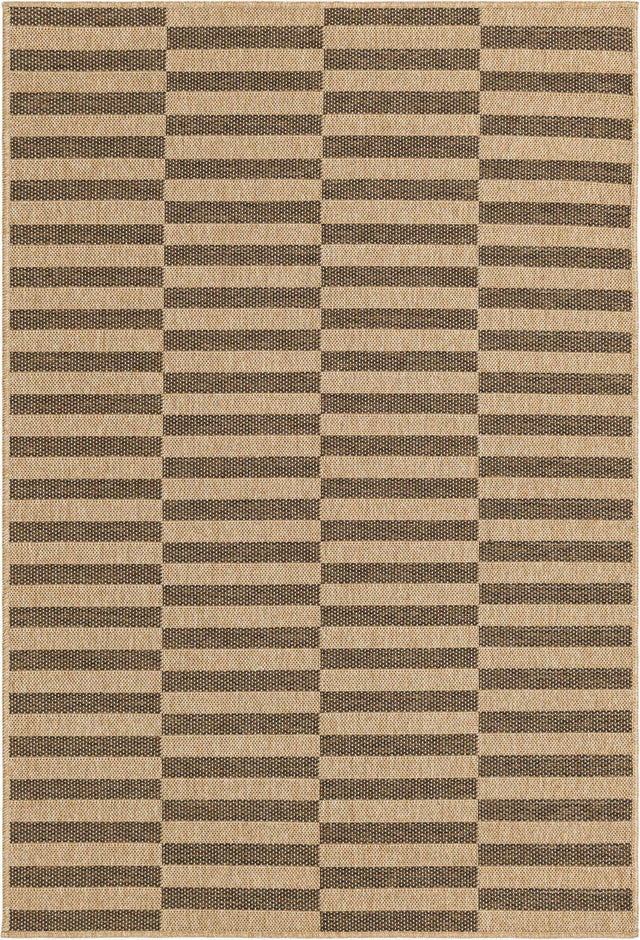 Natural and Brown 4' 3 x 6' 1 Dunes Rectangle Area Rug 100% Polypropylene With Cotton Backing Carpet for Living, Dining, Office, Dorms, Bedrooms for Sale at Rug Engine