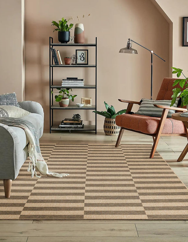Natural and Brown 7' 10 x 7' 10 Dunes Square Area Rug 100% Polypropylene With Cotton Backing Carpet for Living, Dining, Office, Dorms, Bedrooms for Sale at Rug Engine