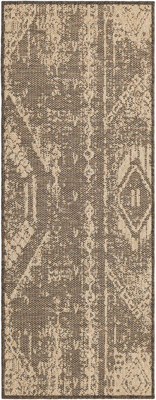 Natural and Brown 2' x 5' 3 Dunes Runner Area Rug 100% Polypropylene With Cotton Backing Carpet for Living, Dining, Office, Dorms, Bedrooms for Sale at Rug Engine