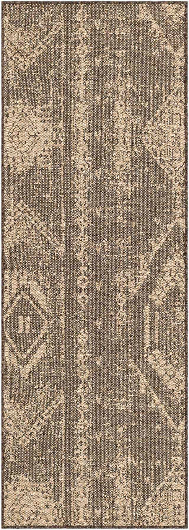 Natural and Brown 2' 9 x 8' Dunes Runner Area Rug 100% Polypropylene With Cotton Backing Carpet for Living, Dining, Office, Dorms, Bedrooms for Sale at Rug Engine