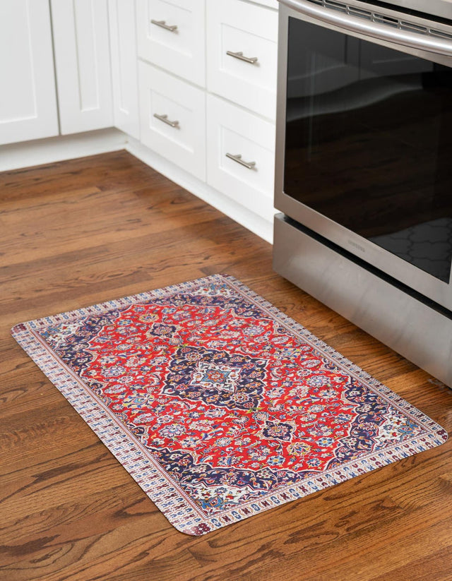 Anti-Fatigue Red 2' x 3' Comfort Standing Mat for Kitchen, Bath, Laundry Room, Office Colorful PVC Durable Non-Slip Water Resistant Spill Proof Rug Thick Rubber for Sale at Rug Engine