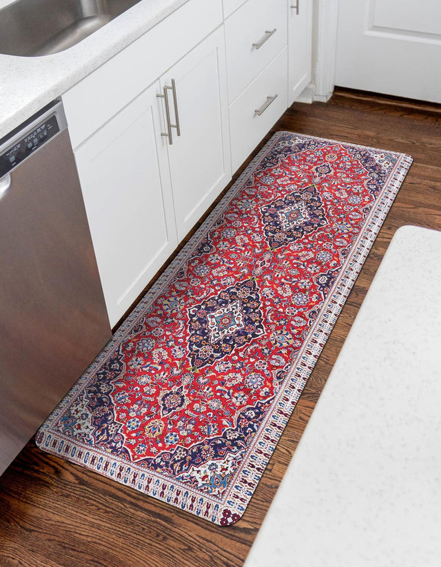 Anti-Fatigue Red 2' x 5' Comfort Standing Mat for Kitchen, Bath, Laundry Room, Office Colorful PVC Durable Non-Slip Water Resistant Spill Proof Rug Thick Rubber for Sale at Rug Engine