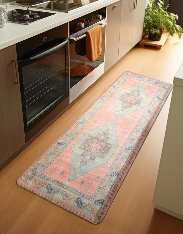 Anti-Fatigue Rose Pink 2' x 5' Comfort Standing Mat for Kitchen, Bath, Laundry Room, Office Colorful PVC Durable Non-Slip Water Resistant Spill Proof Rug Thick Rubber for Sale at Rug Engine