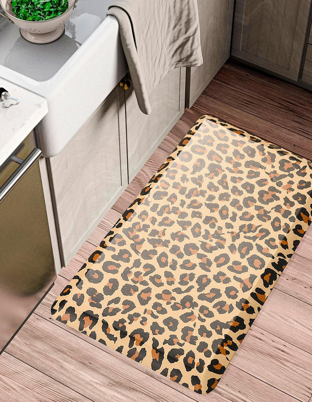 Anti-Fatigue Beige Brown 2' x 3' Comfort Standing Mat for Kitchen, Bath, Laundry Room, Office Colorful PVC Durable Non-Slip Water Resistant Spill Proof Rug Thick Rubber for Sale at Rug Engine