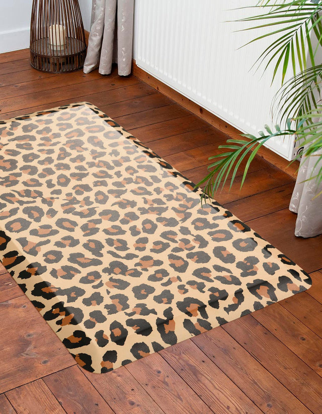 Anti-Fatigue Beige Brown 2' x 3' Comfort Standing Mat for Kitchen, Bath, Laundry Room, Office Colorful PVC Durable Non-Slip Water Resistant Spill Proof Rug Thick Rubber for Sale at Rug Engine