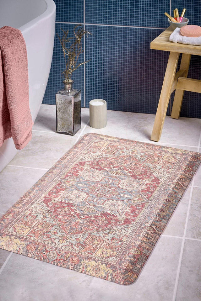 Anti-Fatigue Antique Red 2' x 3' Comfort Standing Mat for Kitchen, Bath, Laundry Room, Office Colorful PVC Durable Non-Slip Water Resistant Spill Proof Rug Thick Rubber for Sale at Rug Engine