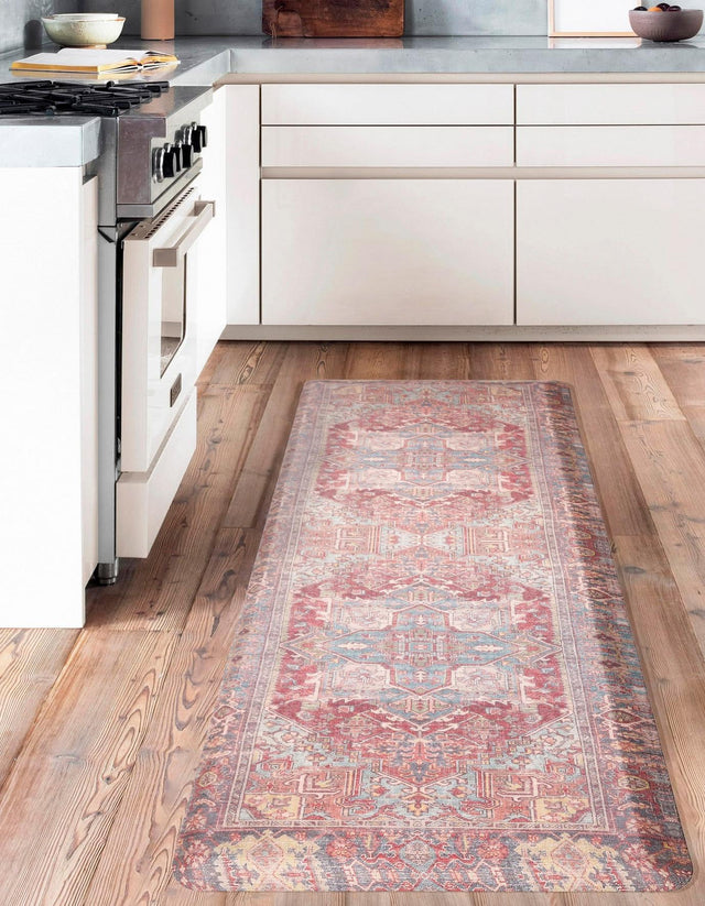 Anti-Fatigue Antique Red 2' x 5' Comfort Standing Mat for Kitchen, Bath, Laundry Room, Office Colorful PVC Durable Non-Slip Water Resistant Spill Proof Rug Thick Rubber for Sale at Rug Engine