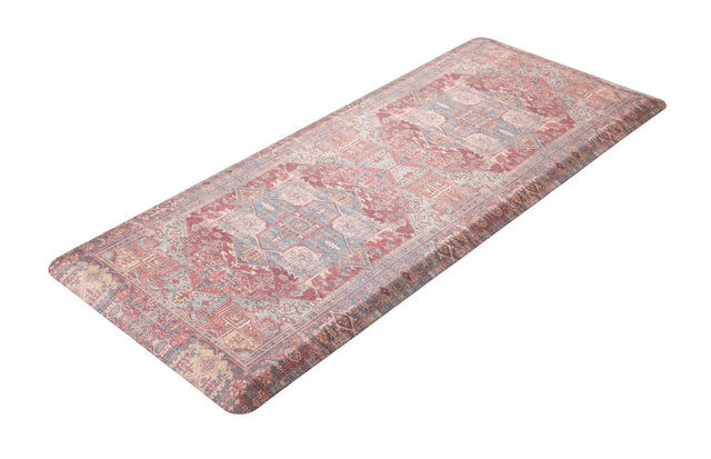 Anti-Fatigue Antique Red 2' x 5' Comfort Standing Mat for Kitchen, Bath, Laundry Room, Office Colorful PVC Durable Non-Slip Water Resistant Spill Proof Rug Thick Rubber for Sale at Rug Engine