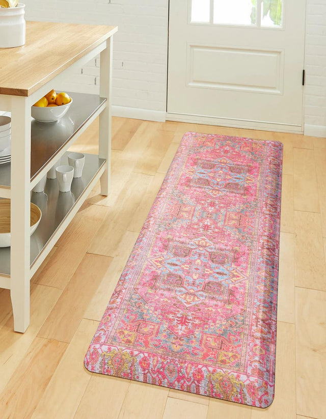 Anti-Fatigue Pink 2' x 5' Comfort Standing Mat for Kitchen, Bath, Laundry Room, Office Colorful PVC Durable Non-Slip Water Resistant Spill Proof Rug Thick Rubber for Sale at Rug Engine