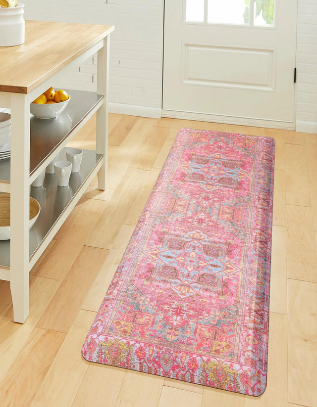 Anti-Fatigue Pink 2' x 3' Comfort Standing Mat for Kitchen, Bath, Laundry Room, Office Colorful PVC Durable Non-Slip Water Resistant Spill Proof Rug Thick Rubber for Sale at Rug Engine