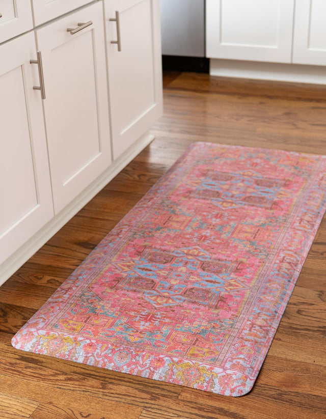Anti-Fatigue Pink 2' x 3' Comfort Standing Mat for Kitchen, Bath, Laundry Room, Office Colorful PVC Durable Non-Slip Water Resistant Spill Proof Rug Thick Rubber for Sale at Rug Engine