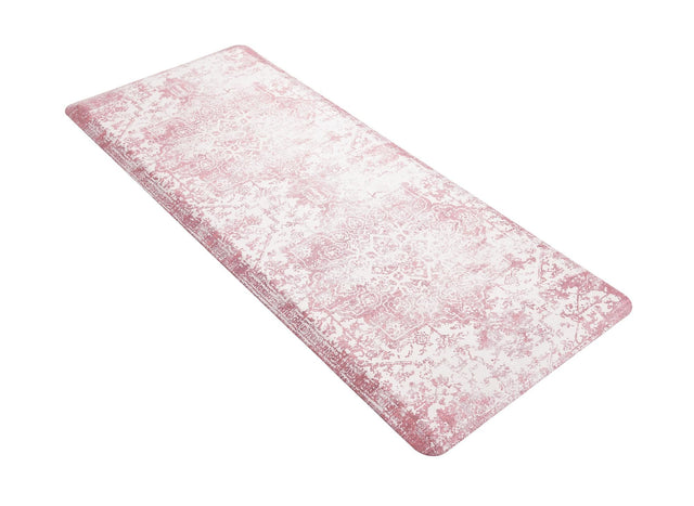Anti-Fatigue Rose Pink 2' x 5' Comfort Standing Mat for Kitchen, Bath, Laundry Room, Office Colorful PVC Durable Non-Slip Water Resistant Spill Proof Rug Thick Rubber for Sale at Rug Engine
