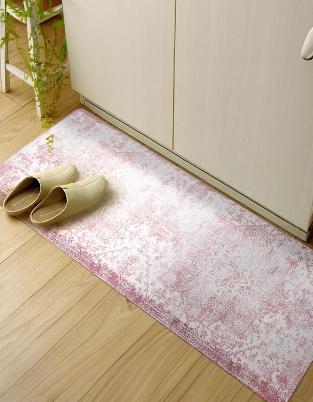 Anti-Fatigue Rose Pink 2' x 5' Comfort Standing Mat for Kitchen, Bath, Laundry Room, Office Colorful PVC Durable Non-Slip Water Resistant Spill Proof Rug Thick Rubber for Sale at Rug Engine