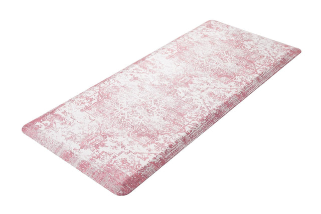 Anti-Fatigue Rose Pink 2' x 5' Comfort Standing Mat for Kitchen, Bath, Laundry Room, Office Colorful PVC Durable Non-Slip Water Resistant Spill Proof Rug Thick Rubber for Sale at Rug Engine