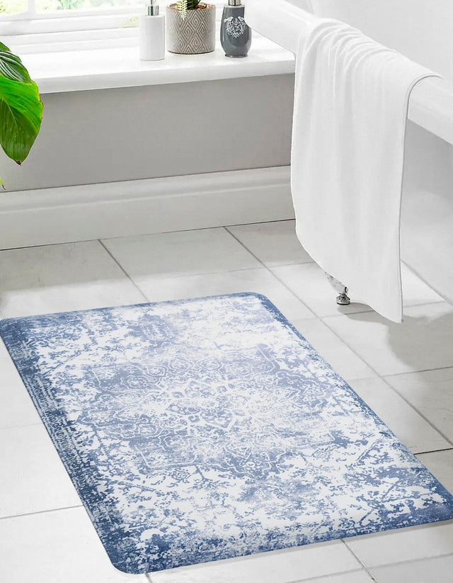 Anti-Fatigue Blue 2' x 3' Comfort Standing Mat for Kitchen, Bath, Laundry Room, Office Colorful PVC Durable Non-Slip Water Resistant Spill Proof Rug Thick Rubber for Sale at Rug Engine