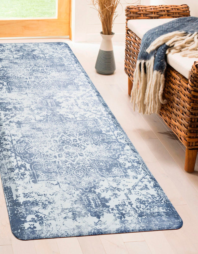 Anti-Fatigue Blue 2' x 5' Comfort Standing Mat for Kitchen, Bath, Laundry Room, Office Colorful PVC Durable Non-Slip Water Resistant Spill Proof Rug Thick Rubber for Sale at Rug Engine