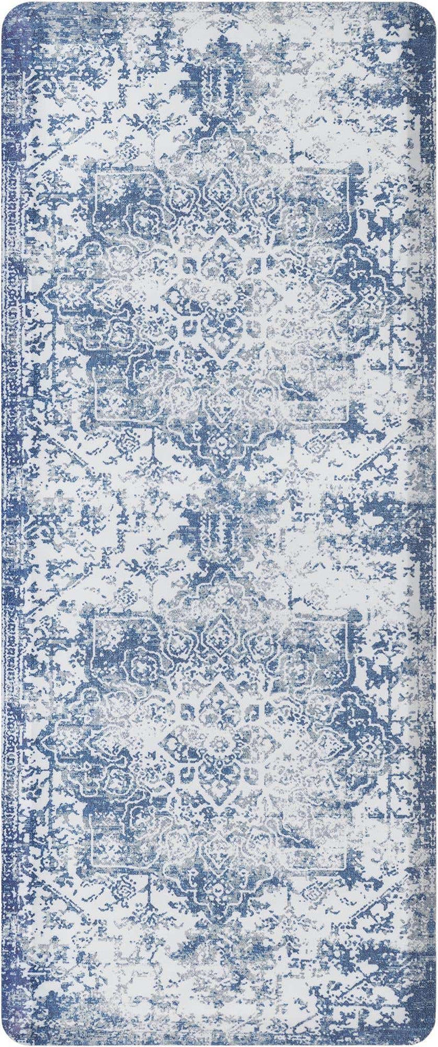 Anti-Fatigue Blue 2' x 5' Comfort Standing Mat for Kitchen, Bath, Laundry Room, Office Colorful PVC Durable Non-Slip Water Resistant Spill Proof Rug Thick Rubber for Sale at Rug Engine