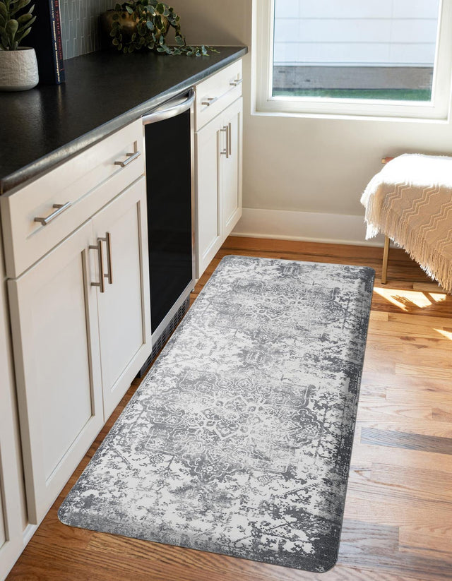 Anti-Fatigue Gray 2' x 5' Comfort Standing Mat for Kitchen, Bath, Laundry Room, Office Colorful PVC Durable Non-Slip Water Resistant Spill Proof Rug Thick Rubber for Sale at Rug Engine
